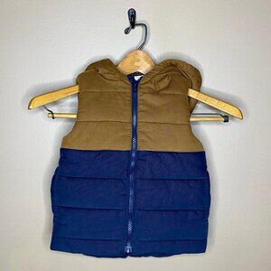 Boys 2T Corduroy Fleece Lined Tommy Bahama Puffer Vest With Hood